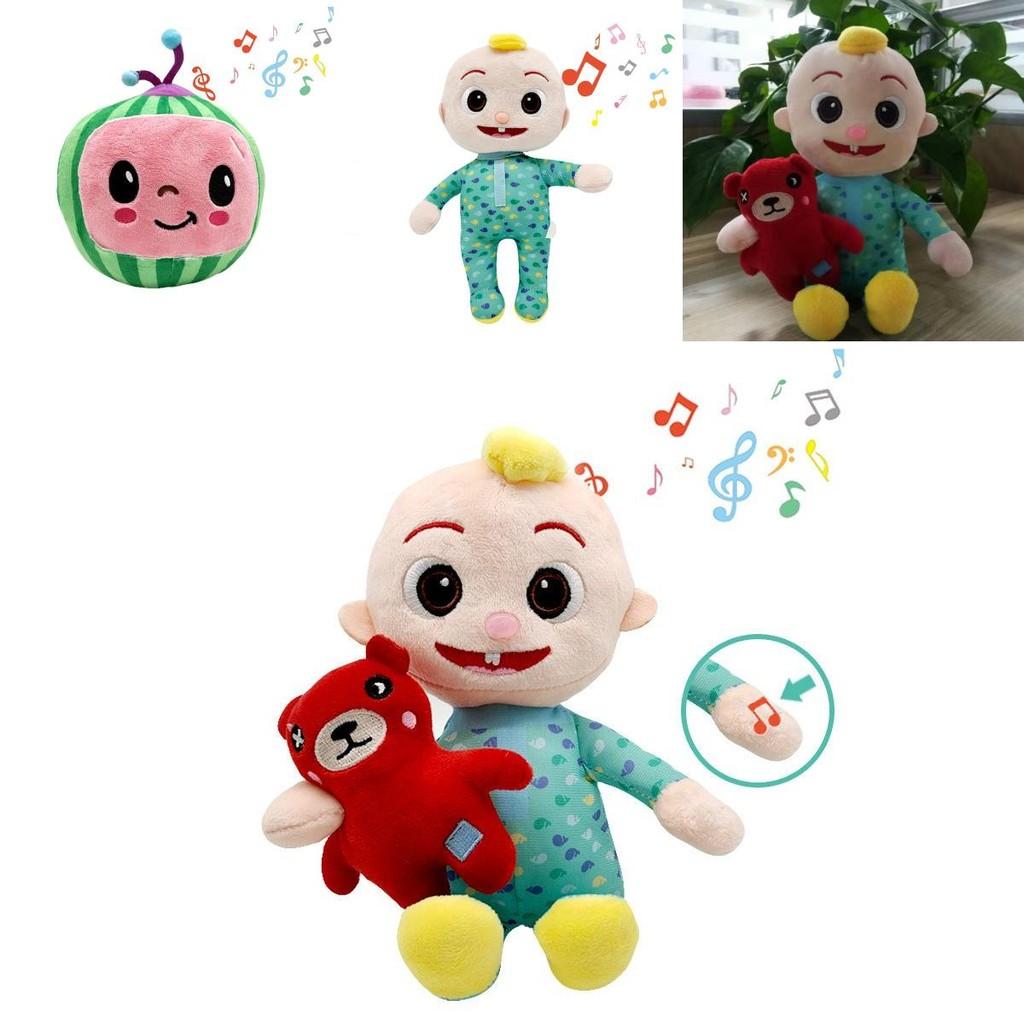 Adorable Juguete Musical Kawaii Cocomelon Sandía con 8 Canciones en Inglés y Confort de Peluche