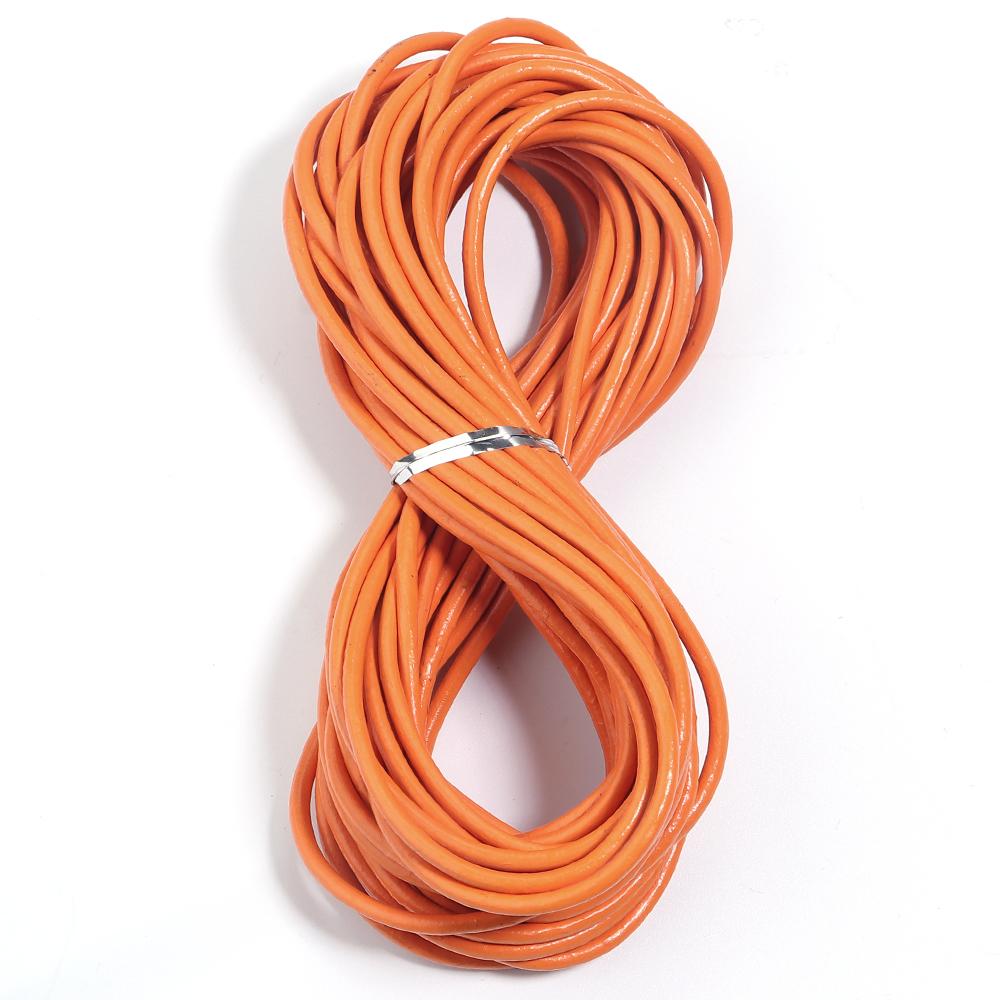 10yards/lot Genuine Leather Cord Dia 1/1.5/2/3mm Colored Round Leather Rope For DIY Bracelet Necklace Jewelry Making Accessories
