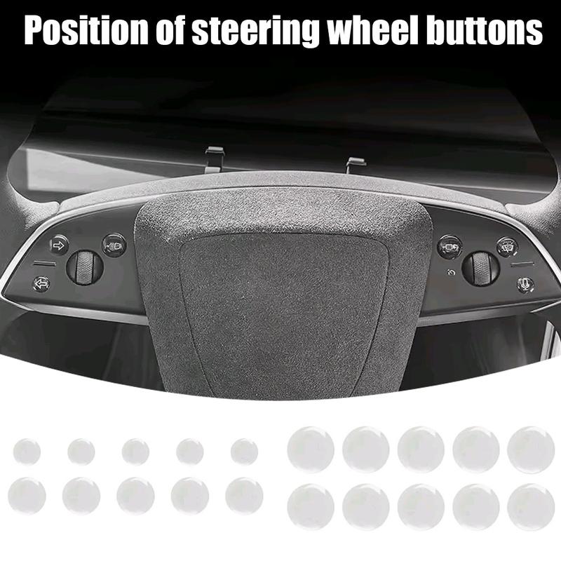 Car Door Button Decals Steering Wheel Switch Protection Stickers Auto Accessories for Tesla Model Y Juniper/Model 3 Highland/X/S