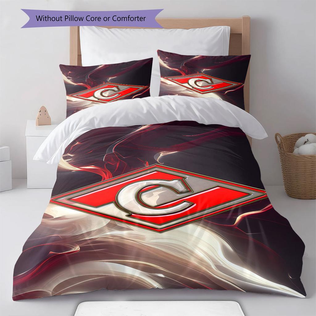 Spartak Moscow Gleam Bedding Quilt Set Quilt Cover Pillowcase Home Decoration Birthday Gift (1 * duvet cover + 2 * pillowcase, without core)