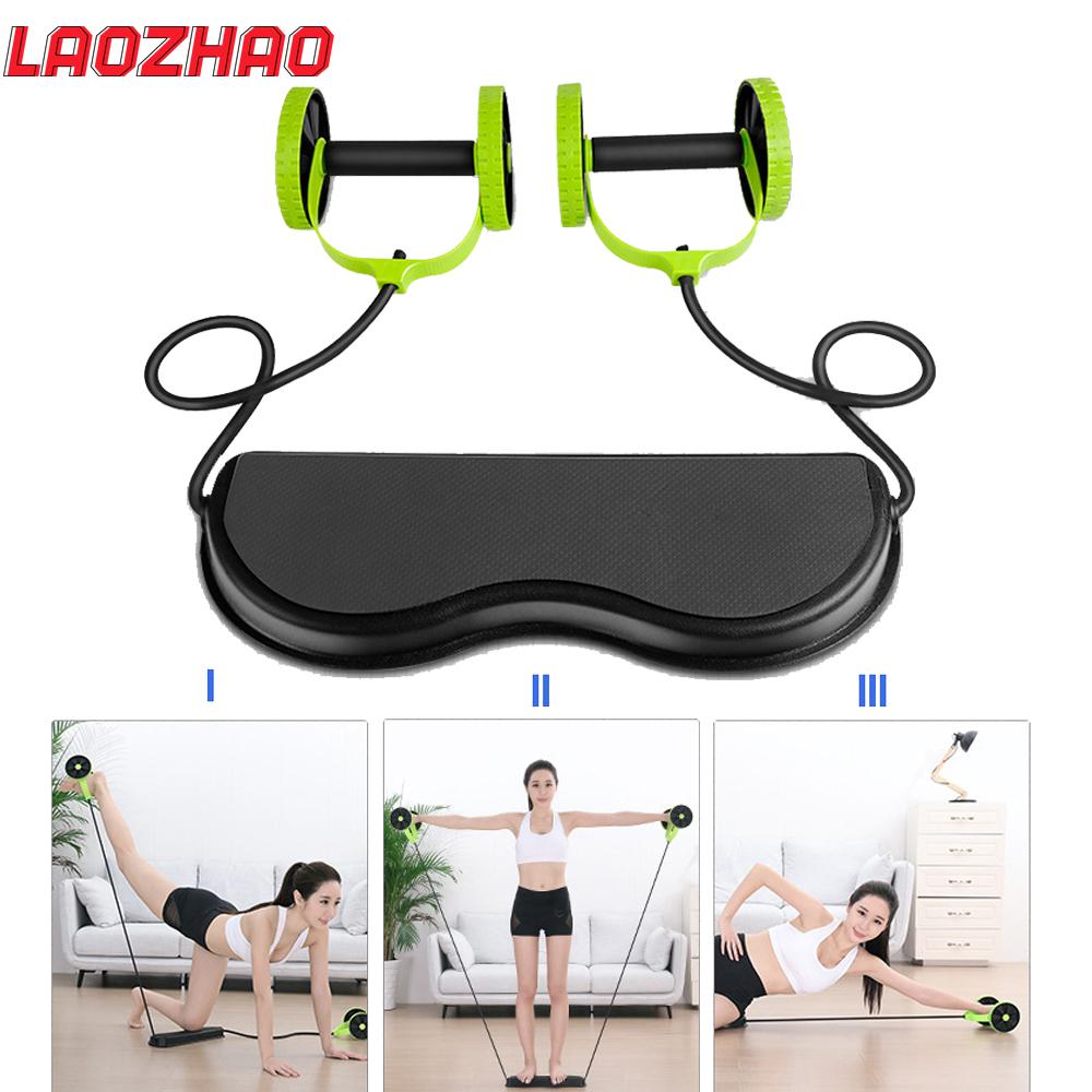 Ab Roller Wheel Exercise Equipment Abdominal Trainer Waist Slimming Workout Gym Resistance Band Wheeler For Home Gym