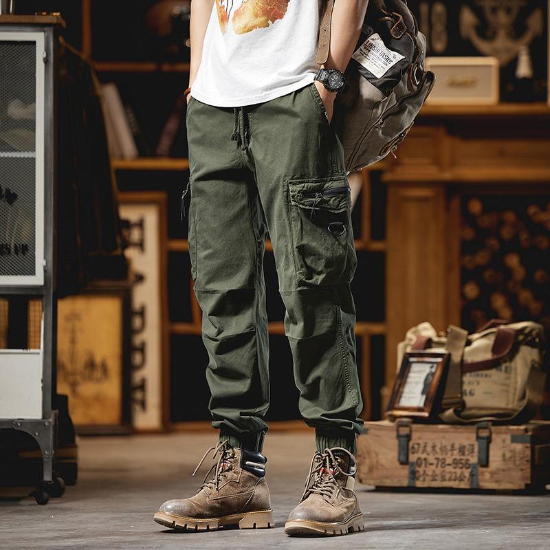 Men's New Overalls Wear-resistant and Dirt-resistant Loose Industrial Style Men's Pants Casual High-end Trendy Brand Men's Pants Men's Clothing