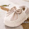 Confinement cotton slippers women's winter 2023 new bag heel indoor home warmth plush cotton shoes women's winter