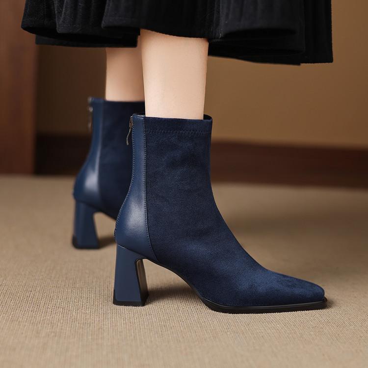 Fashion New Autumn/winter Women Boots Square Toe Shoes for Women Fashion Boot Women Versatile High Heels Ankle Boots Skinny Boots