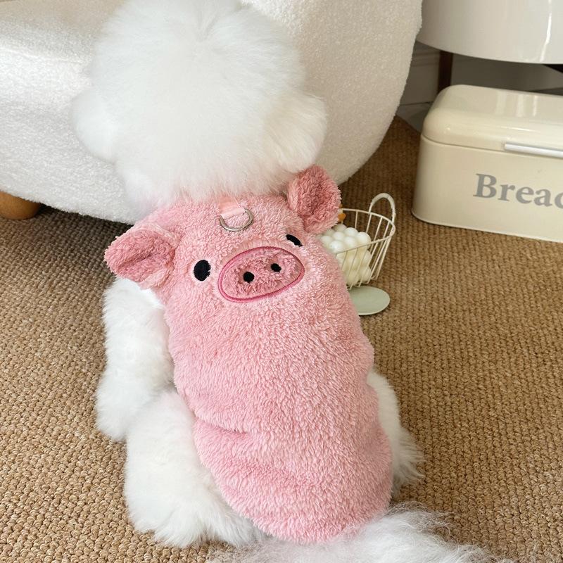 Winter Clothes with Fleece for Warm Pets, Dogs and Cats, Teddy and Teddy Bear Embroidered Vests