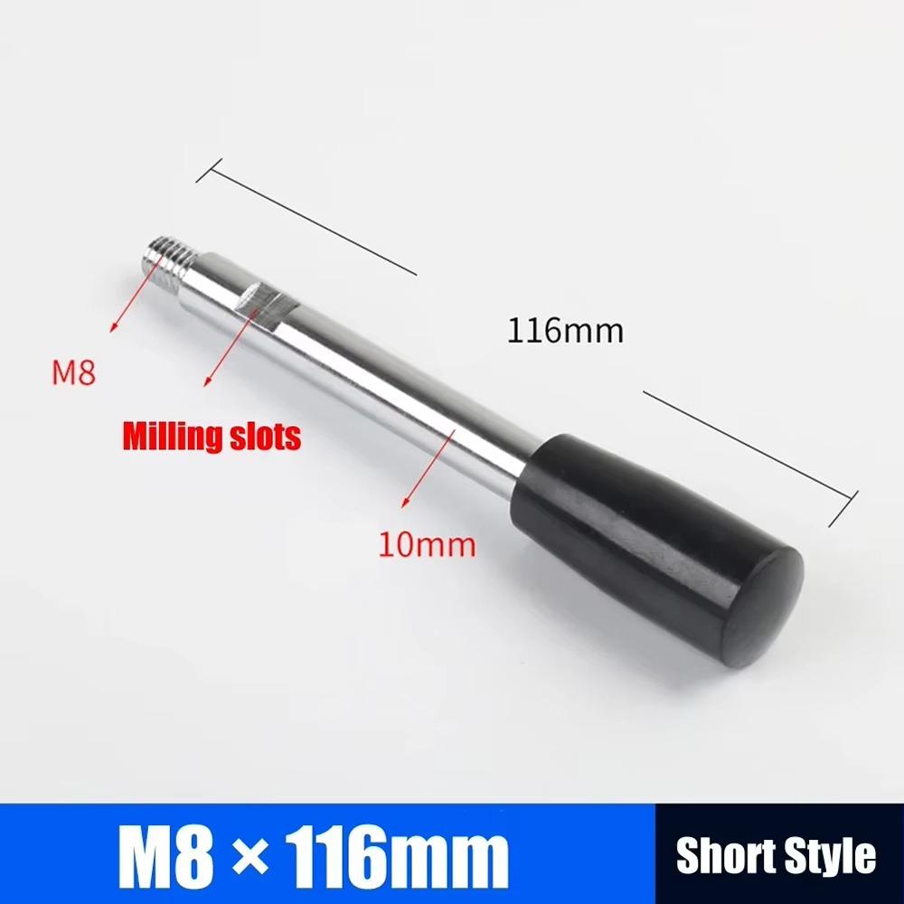 

1Pcs Durable M6-M12 Handle Bar Bakelite Knob Long Grip Machine Work Rod Carbon Steel Fixed Bar Bench Drill Accessories