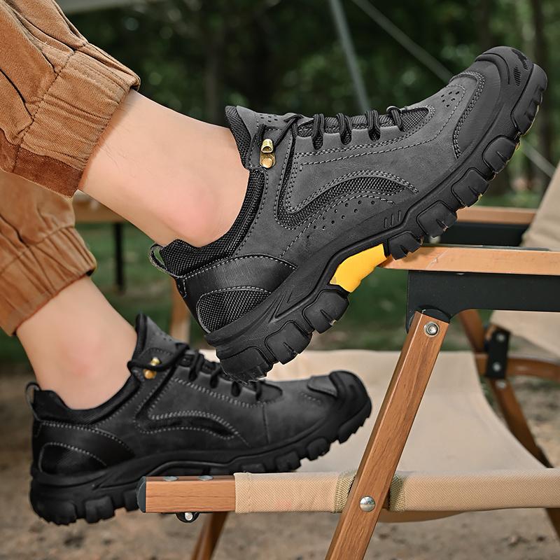 Summer Breathable Hiking Shoes Men Brown Vintage Climbing Trekking Sneakers Man Outdoor Anti-skid Men's Hiking Shoes zapatos