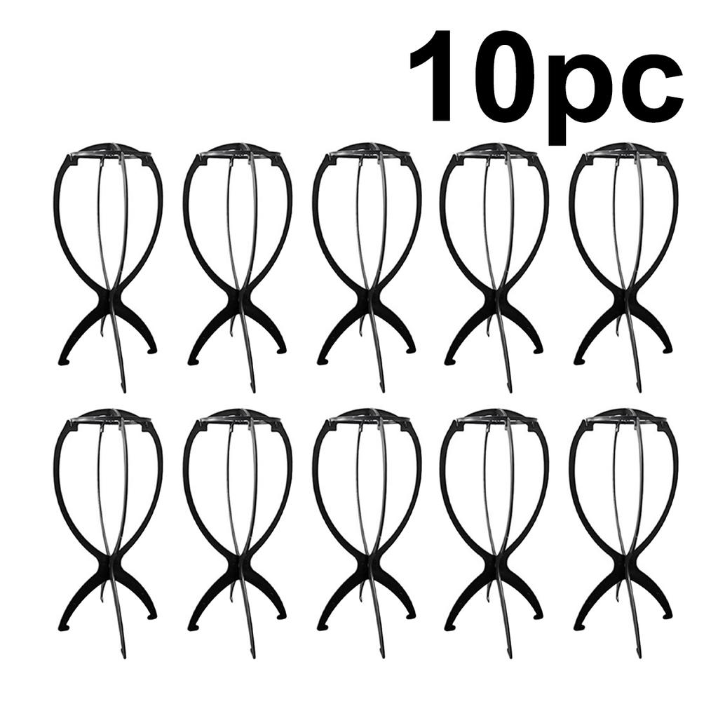 1-11pc Folding Wig Stand Adjustable Plastic Hat Display Stand Portable Fashion Model Wig Cap Holder FHome Salon Travel Use