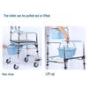 Multi-functional Aluminum Alloy Elderly Shower & Toilet Wheelchair with Armrests & Wheels