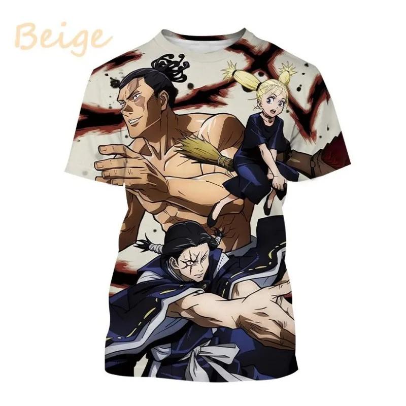 Jujutsu Kaisen Koszulka do druku 3D Moda Anime Okrągły dekolt Krótkie rękawy Codzienne Koszulki Unisex Odzież męska Koszulki Cosplay