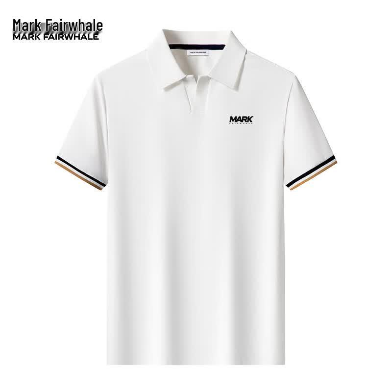 MARK FAIRWHALE Men s Loose Fit Casual Short Sleeve Polo Shirt M