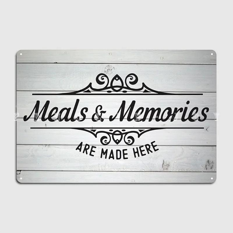 Meals And Memories Farm Metal Sign Cinema Living Room Club Bar Custom Wall Decor Tin Sign Posters