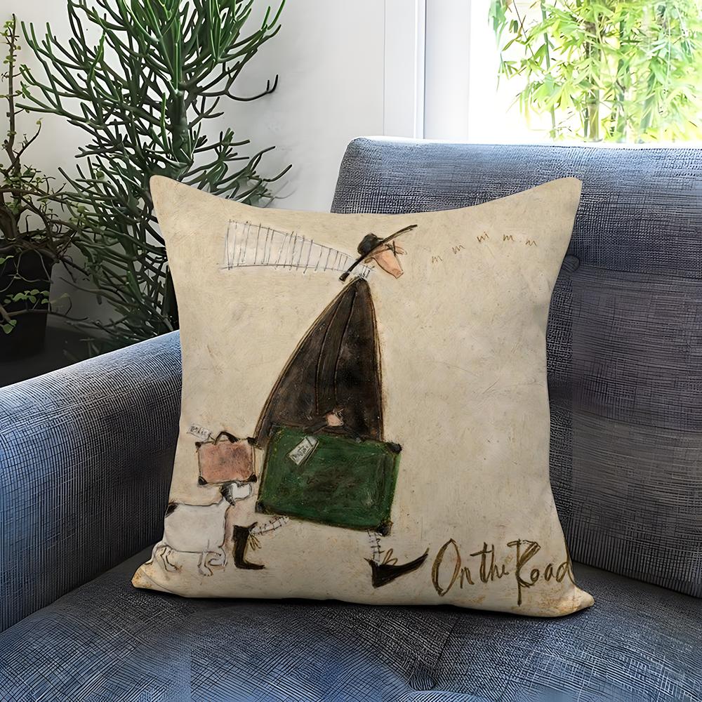 Painting S-Sam Toft Art Cushion Cover Comfortable Reversible Pillow Cover Ideal for Car Sofa Bedroom & Beyond