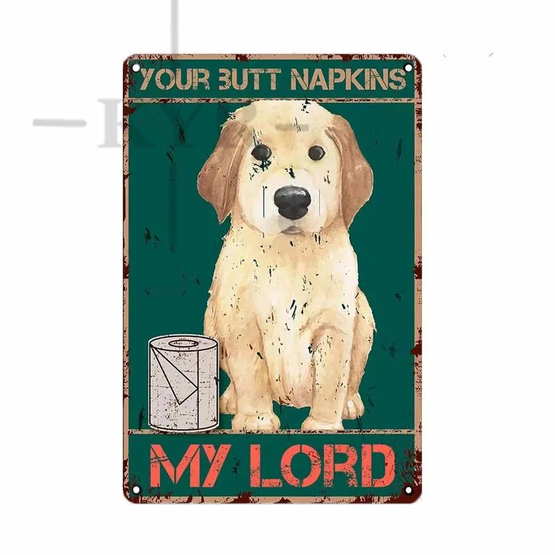 Dachshund Metal Tin Sign Tissue Dog Retro Vintage Bar Decor Wall Poster Golden Retriever Husky Plaque Home Decoration Style