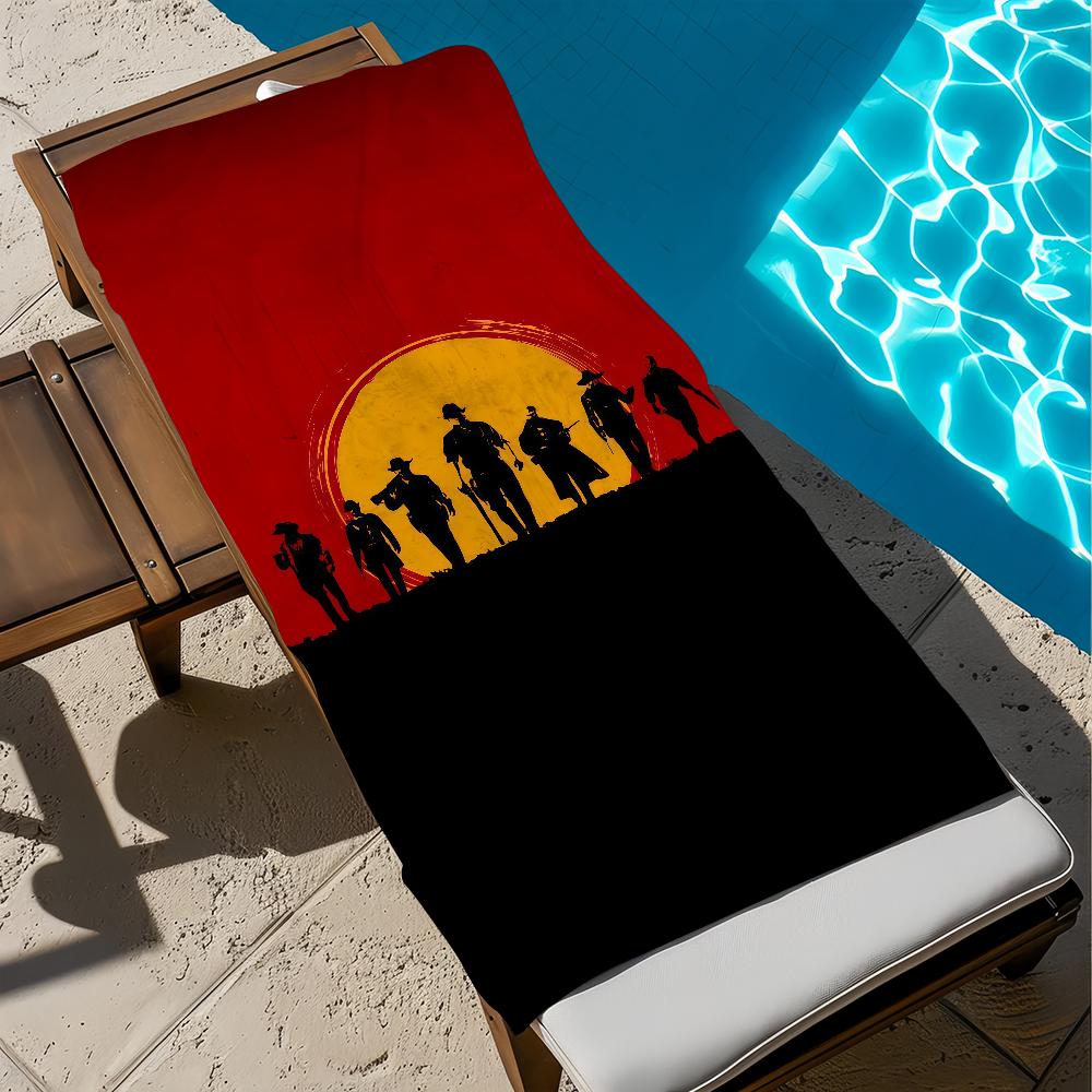 Game R-Red Dead Towel Large Quick-Drying R-Redemptions Microfiber soft Beach Towel for Travel Fitness Sauna Bathing Camping