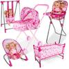 Children's Dollhouses Crib Bed Toy Accessory for Most Dolls for Imaginative Playing Daily Casual Use Decoration