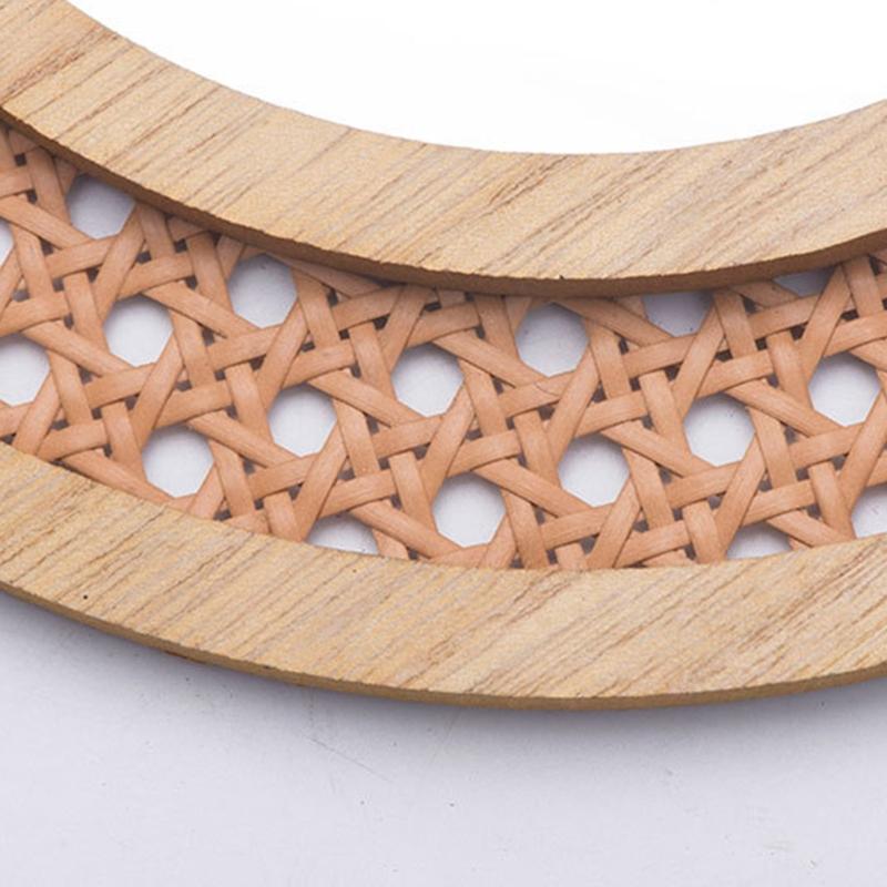Woven Rattans Round Makeup Mirrored Innovative Art Decors Bathroom Bohemian Wall Hangings Mirrored Living Room Decorations