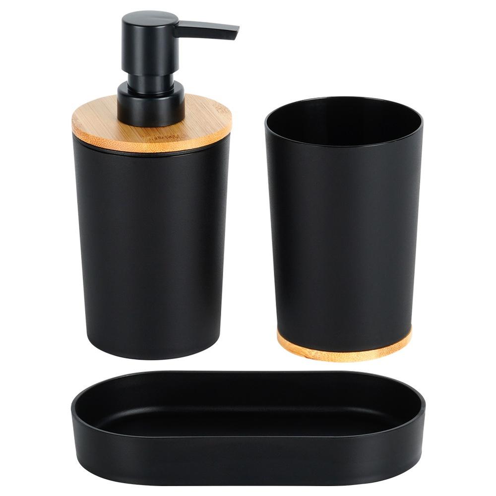 Liquid Soap Dispenser Gel Toothbrush Cup Toothpaste Bathroom Set