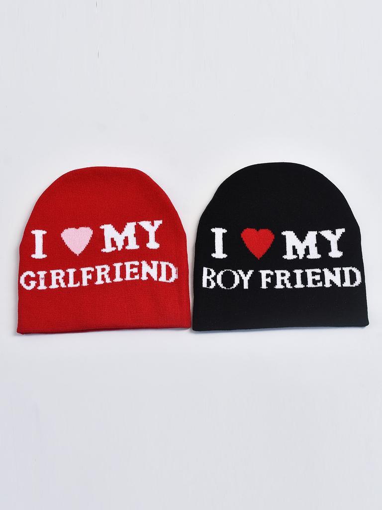 Knitting Beanies Hat Men Female Y2K Printing Street Skullies Hat Fashion Hundred Take Cold Cap