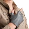 Used [Nappaglo] Men's Short Genuine Leather Sheep Leather Fingerless Summer Spring Autumn Commuting School Exercise Driving Motorcycle Gloves Gloves