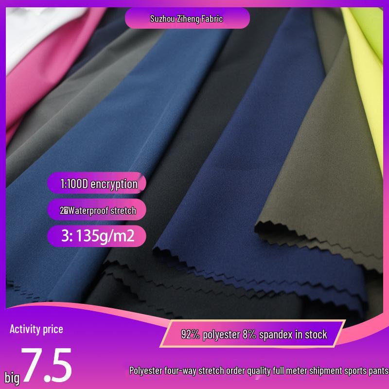

New Women s Waterproof Polyester Stretch Pants - Spring/Summer Elastic Sportswear 5# Black