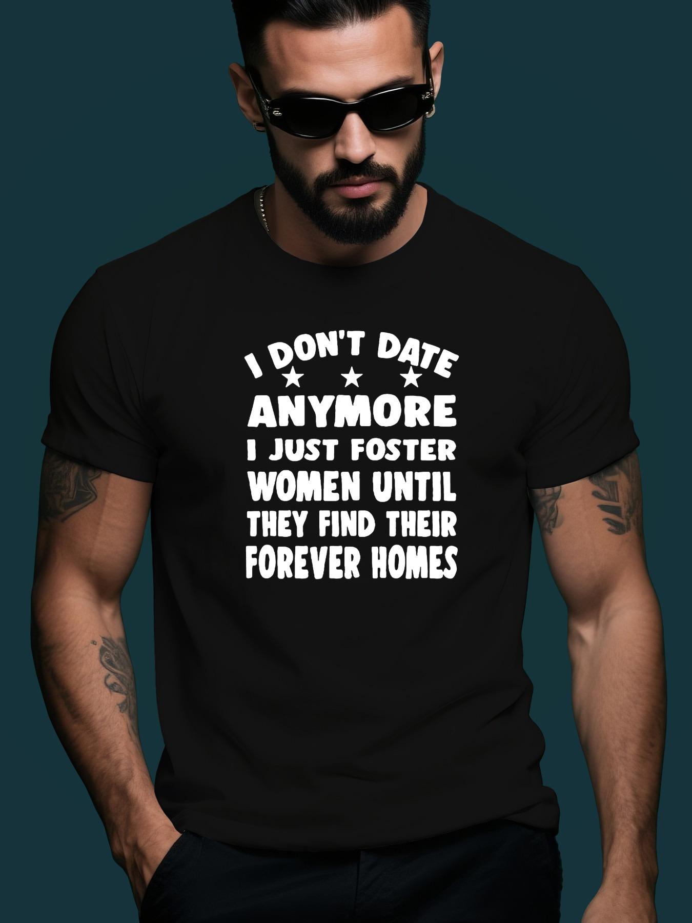 I DONT DATE Trendy Streetwear Summer Casual Round Neck Sh... XXXXL