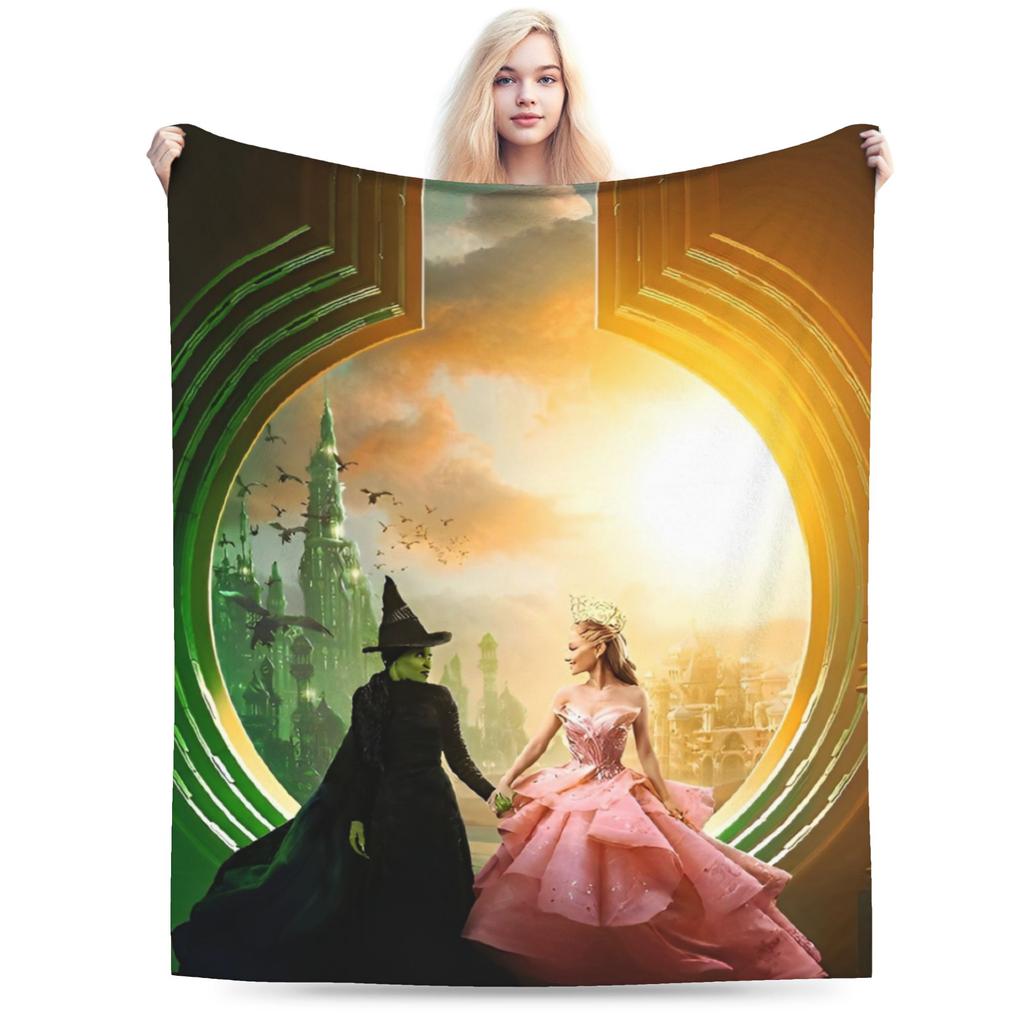 Elphaba Wicked For Good Flannel Blanket Defy Gravity Fashion Throw Blanket for Sofa Bedding Lounge 150*125cm Bedspread