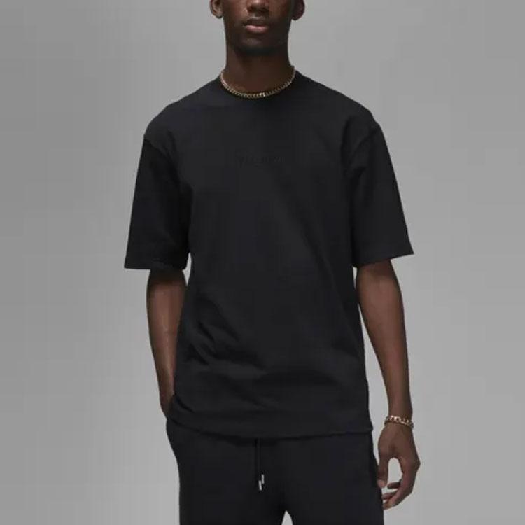 Jordan Camiseta Básica de Manga Corta Serie Wordmark Hombre Tops Negro FJ1970-010