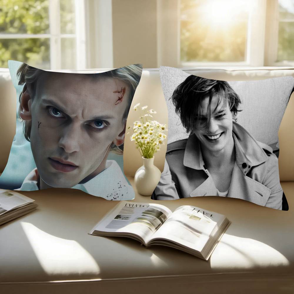 Actor J-Jamie Campbell Bower Pins Cushion Cover Car Throw Pillow Case For Sofa Car Christmas Gift