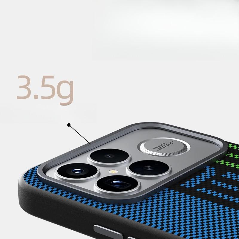 Mode Gitter Gestreift für Magsafe Hülle für Xiaomi POCO F8 Ultra F8 Pro Magnetisches Kabelloses Laden Stoßfeste Bumper Abdeckung Funda