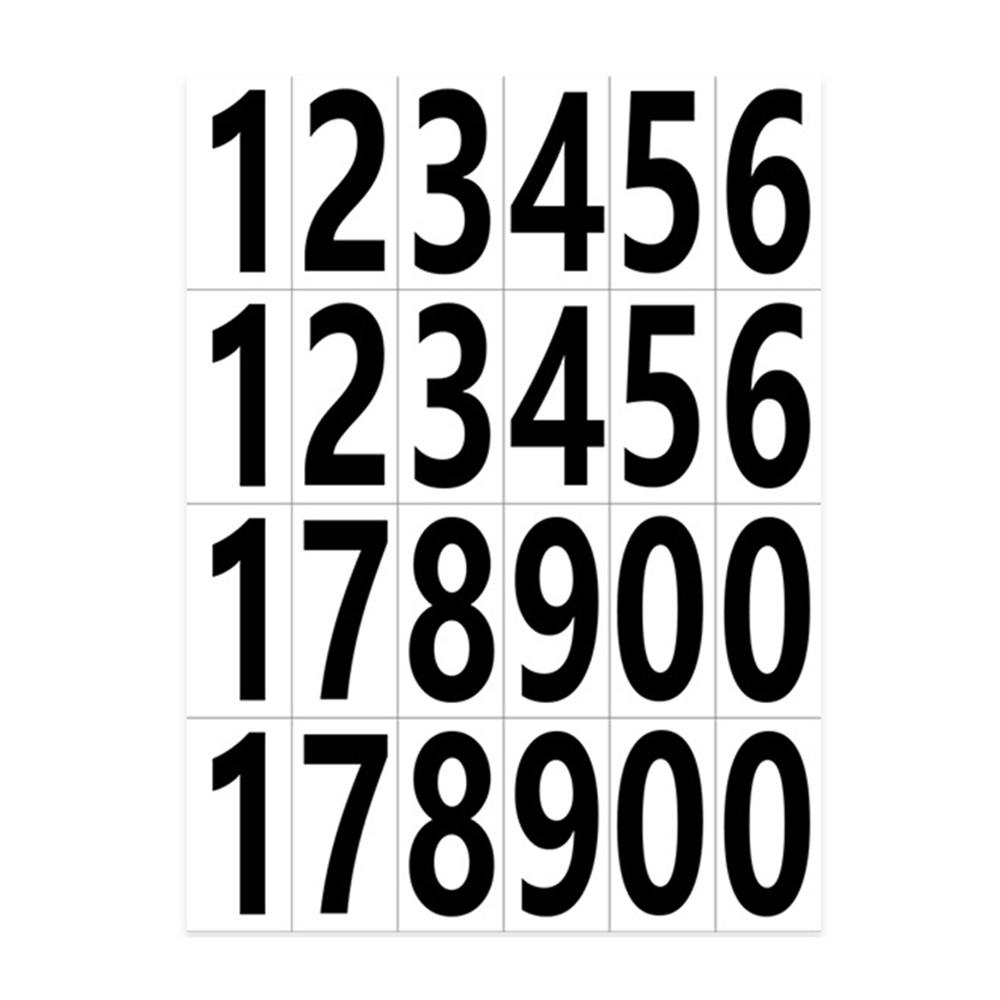 

5 x 2.5cm Numeric Label Stickers 0.15mm Hot Melt Adhesive Label Stickers White Black