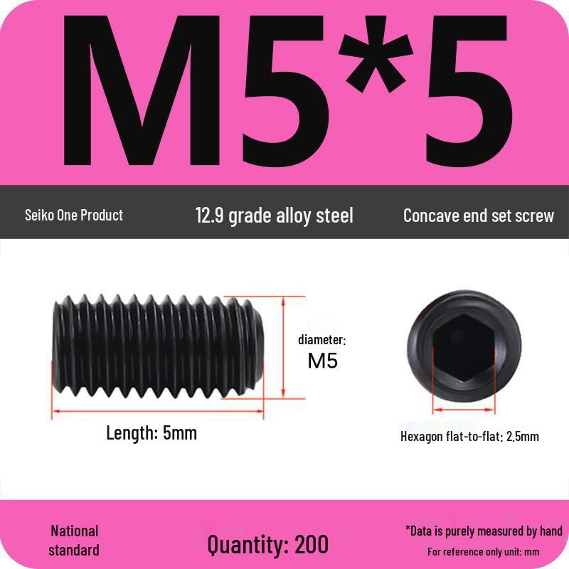 12.9 Grade Hex Socket Set Screw Grub Screw (M3-M12)