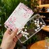 Aesthetic Pink Magnolia Flower Phone Case for Samsung Galaxy S25 S24 S23 S22 S21 S20 FE Plus Ultra Transparent Silicone Cover