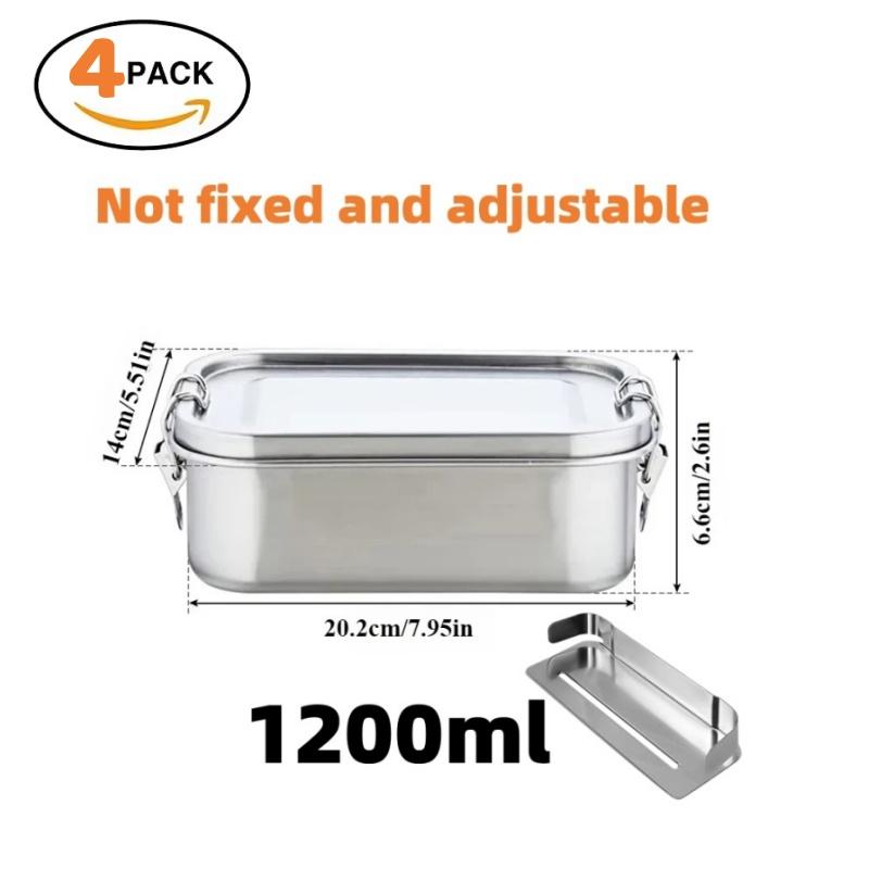 Stainless Steel Lunch Box for Kids And Adults, Portable Leak-Proof Bento Box, Travel Food Meal Prep Container Dishwasher Safe
