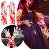 Halloween Gloves Scary Atmosphere Decorated Blood Gloves Blood Socks Party Costume Blood Mark Props Halloween Decorative Prop