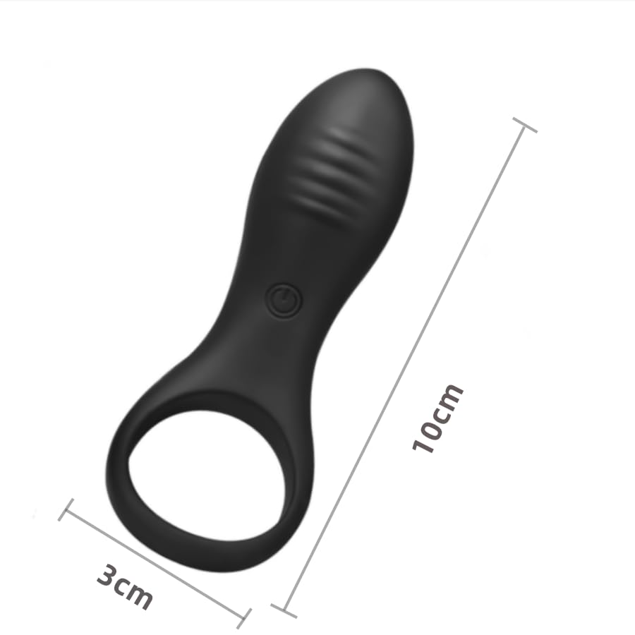 Penis Ring with 10 Clitoris Cock Popular Masturbation Adult Made of Highly Resilient Soft Silent USB Unisex Adult Goods Vibrator, Patterns,