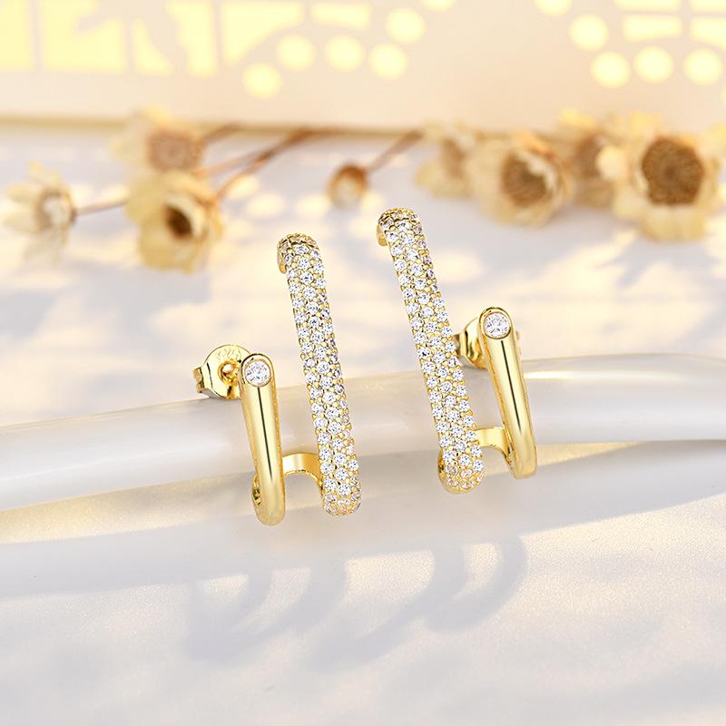 925 Sterling Silver Cross Stud Earrings For Women High Quality Exquisite Student Girlfriend Jewelry Accessories Heart GiftGood product