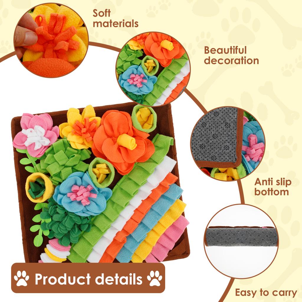 Mat na olizování a čichání pro uvolnění stresu Velký čichací podložka pro psy Interaktivní trénink a pomalé krmítko pro mazlíčky Podložka na pamlsky pro psy Hračky pro psy