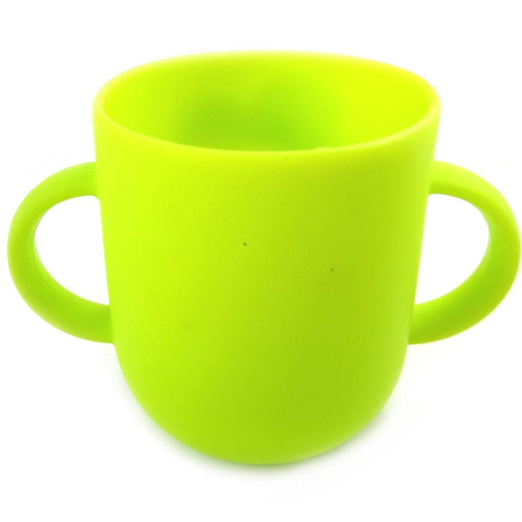 Les Trésors De Lily [M6343] - Silicone Baby Cup 'Animals' Green - 7x8 Cm