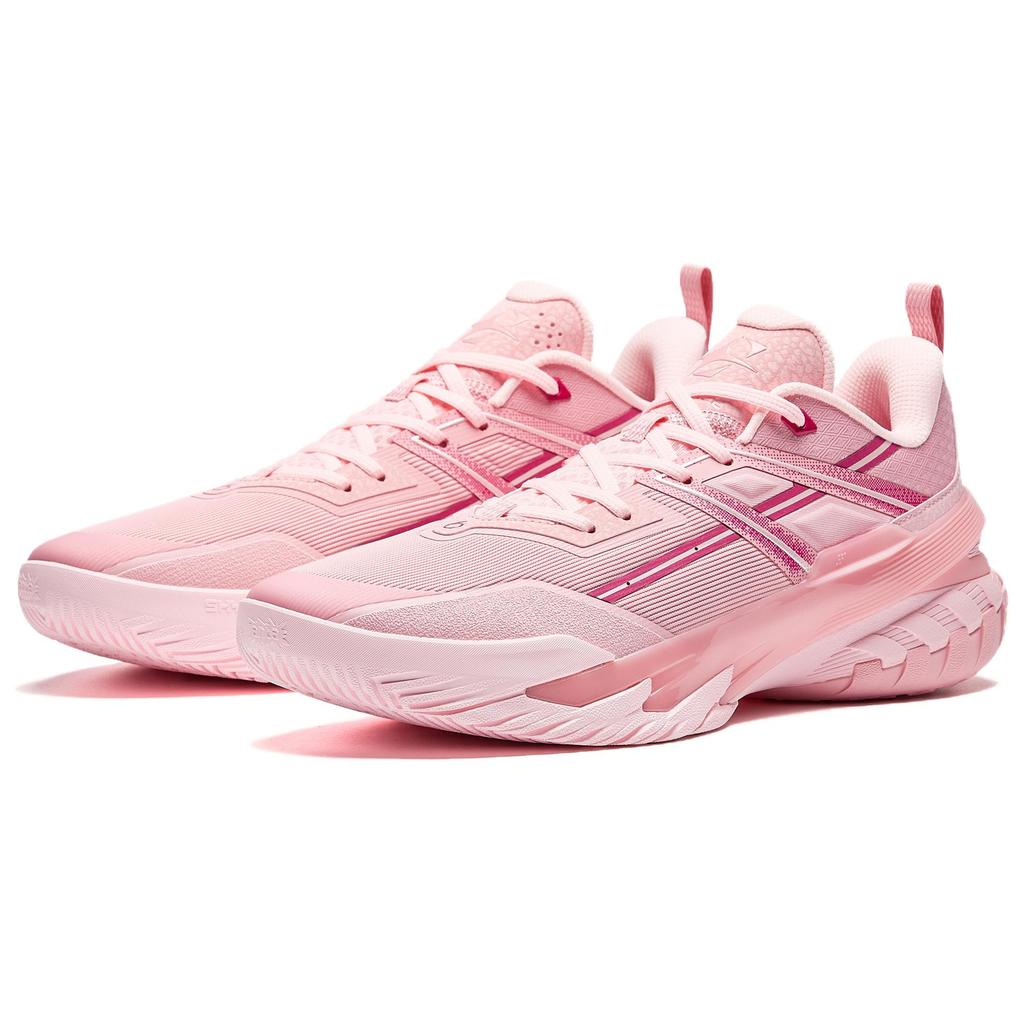 Anta Cushioning Slip Resistant Anti Rollover Low top Basketball Shoes Men's Pink 912541602Q-4
