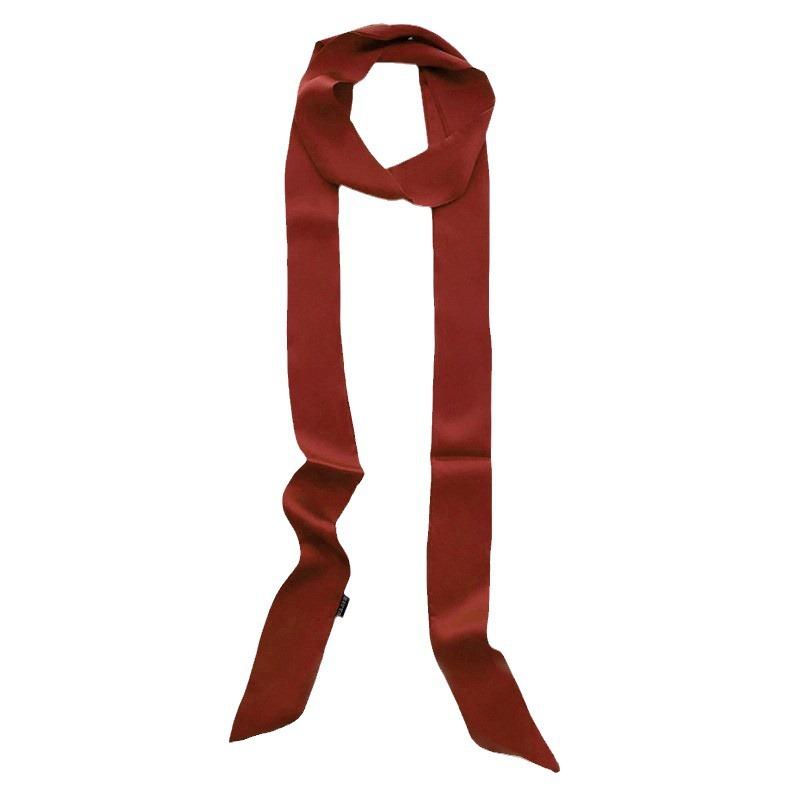 Sciarpa di seta a tinta unita, lunga, piccola, nastro, legata alla maniglia della borsa, sciarpa di seta legata ai capelli, nastro piccolo, sciarpa decorativa, fascia per capelli, colletto