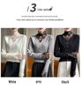 Women's Lace Patchwork Turtleneck Sweater - European & American Style for Spring/Autumn