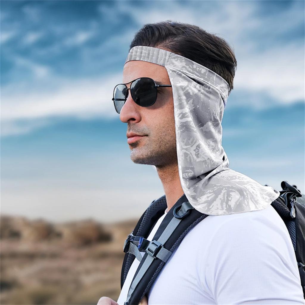 Summer Sun Protection Hat for Outdoor Fishing Cycling Breathable UV Sun Protection High Elastic Neck Protection Men's Headscraf
