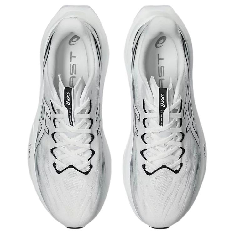 Asics Superblast 3 Bequeme Passform Rückprall Atmungsaktiv Stoßdämpfend Unterstützung Laufschuhe Unisex Sneaker Weiß Schwarz 1013A177-100