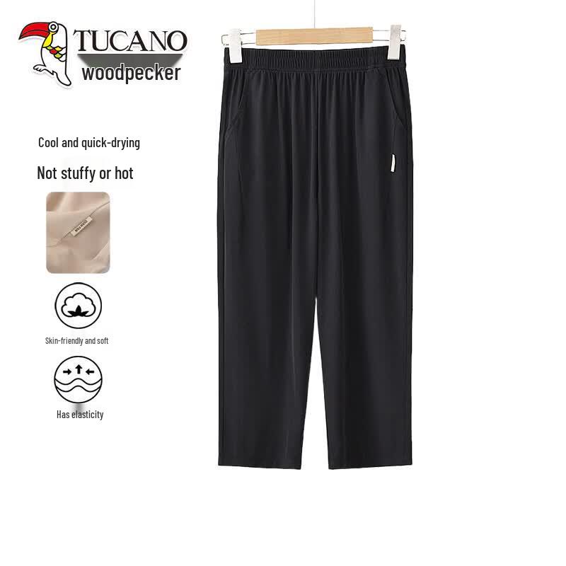 TUCANO Women s Plus Size Summer Elastic High Waist Cropped Pants 5XL