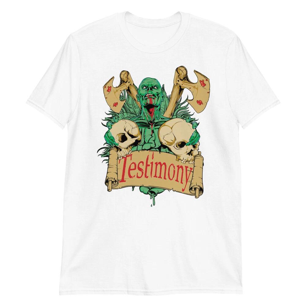 Gothic Skull Unisex 100% Cotton T-shirt Mens Tees Top Punk Biker Heavy Metal Grunge Monster L