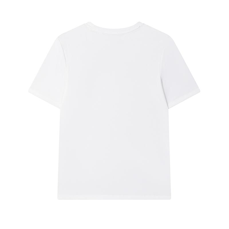 Fila White Soft Master Fashion Versatile Casual Comfortable Simple Round Neck Pullover Short Sleeve T-Shirt Women T-Shirts F11W513103F-WT