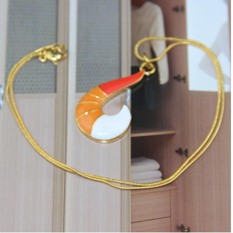 Moana Shape Hook Necklace Fox Tail Pendant Fashionable Jewelry Women Gift