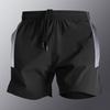 Men Shorts Color Block Design Elastic Waist Quick-Dry Versatile Wide Leg Sports Workout Shorts Daily Wear