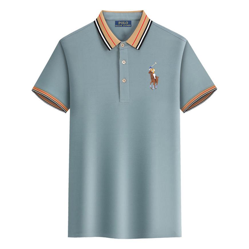 Polo Ralph Lauren Summer 2025 New Embroidered Business Casual Lapel Polo Shirt, Comfortable New Skin Couple Polo Shirt